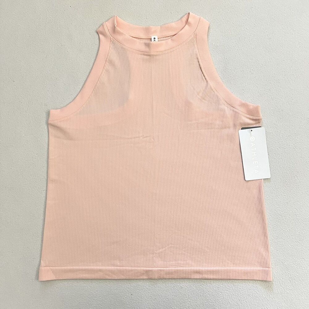 NWT Athleta Women Ballerina Gown Pink Renew Seamless Racerback Tank 530130 1X